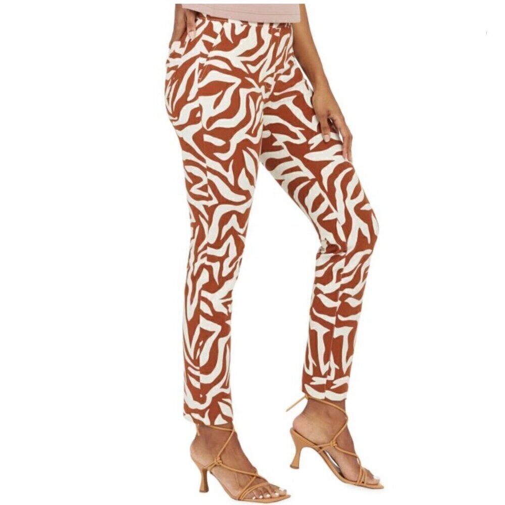 Spanx Zebra Polished Printed Ankle Pants Size XS